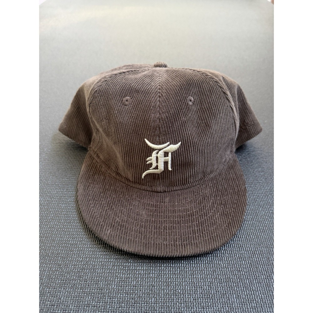 New Era Men Blue Fear of God Essential 5950 Corduroy Fitted Baseball Hat Sz 8